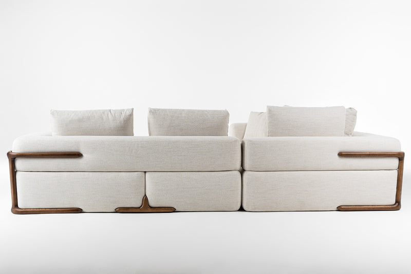 Divani Casa Simone - Modern Off-White Fabric Sectional Sofa