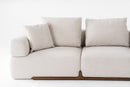 Divani Casa Simone - Modern Off-White Fabric Sectional Sofa