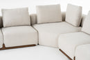 Divani Casa Simone - Modern Off-White Fabric Sectional Sofa