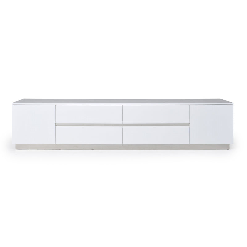 A&X Skyline Modern White Crocodile TV Stand