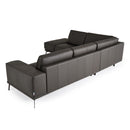 Lamod Italia Soho - Italian Left Facing Grey Nirvana Fume Leather Sectional Sofa