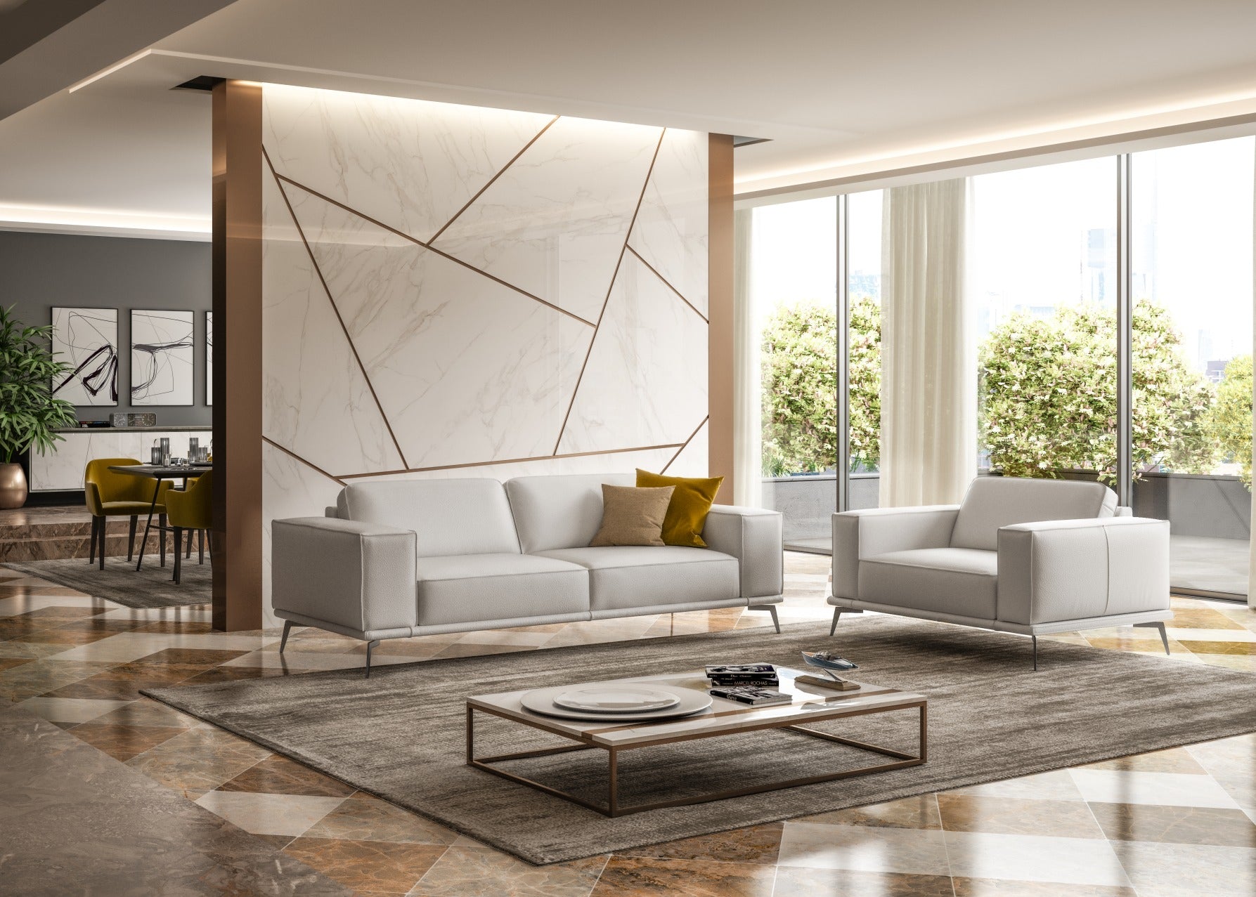 Lamod Italia Soho - Contemporary Italian White Leather Armchair