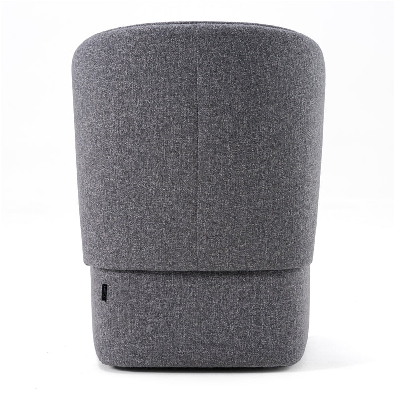 Modrest Souza - Modern Grey Fabric Swivel Dining Chair