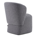 Modrest Souza - Modern Grey Fabric Swivel Dining Chair