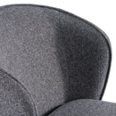 Modrest Souza - Modern Grey Fabric Swivel Dining Chair