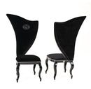 A&X Sovereign - Transitional Black Fabric Chair (Set of 2)