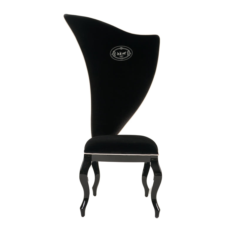 A&X Sovereign - Transitional Black Fabric Chair (Set of 2)