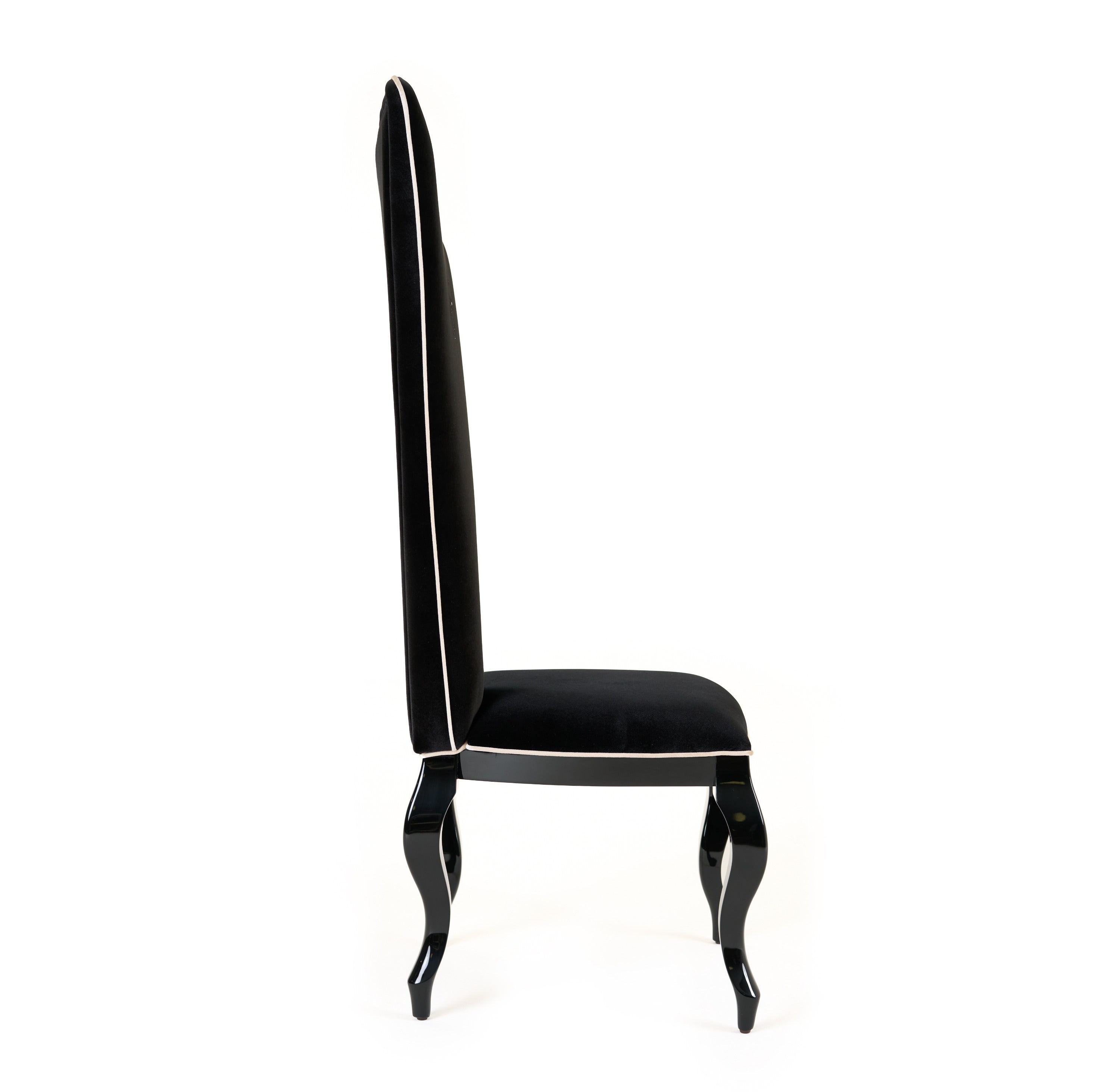 A&X Sovereign - Transitional Black Fabric Chair (Set of 2)
