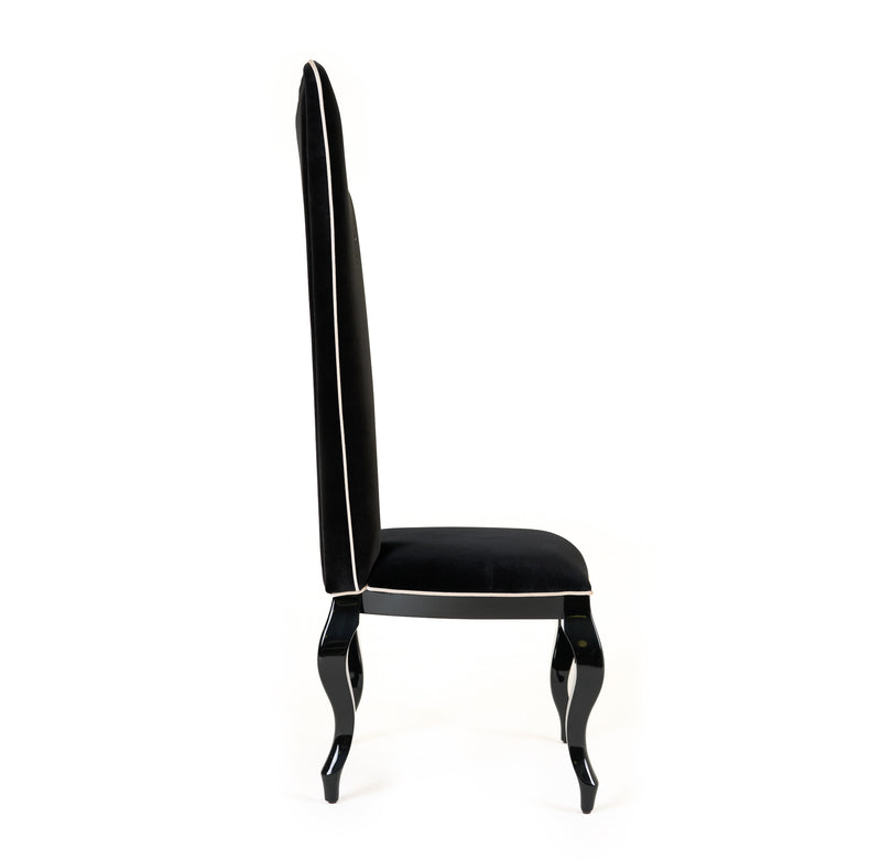 A&X Sovereign - Transitional Black Fabric Chair (Set of 2)