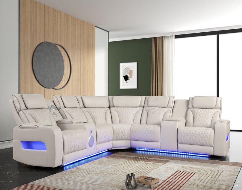 Spain  Power Reclining Sectional (Power Headrests)
