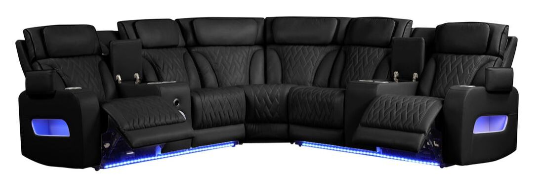 Spain  Power Reclining Sectional (Power Headrests)