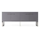 Modrest Splendor - Grey High Gloss Slatted Buffet
