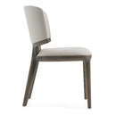 Modrest Stanley Contemporary Grey Leatherette and Grey Ash Set of 2 Dining Chair