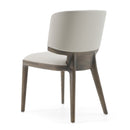 Modrest Stanley Contemporary Grey Leatherette and Grey Ash Set of 2 Dining Chair
