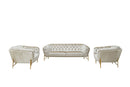 Divani Casa Stella - Transitional Beige Velvet Sofa Set