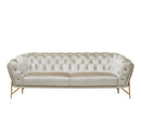 Divani Casa Stella - Transitional Beige Velvet Sofa