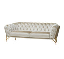 Divani Casa Stella - Transitional Beige Velvet Sofa