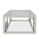 Modrest Stephen - Modern Glass & Stainless Steel Coffee Table