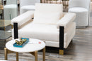 Divani Casa Stratford - Modern Off-White Fabric Accent Chair