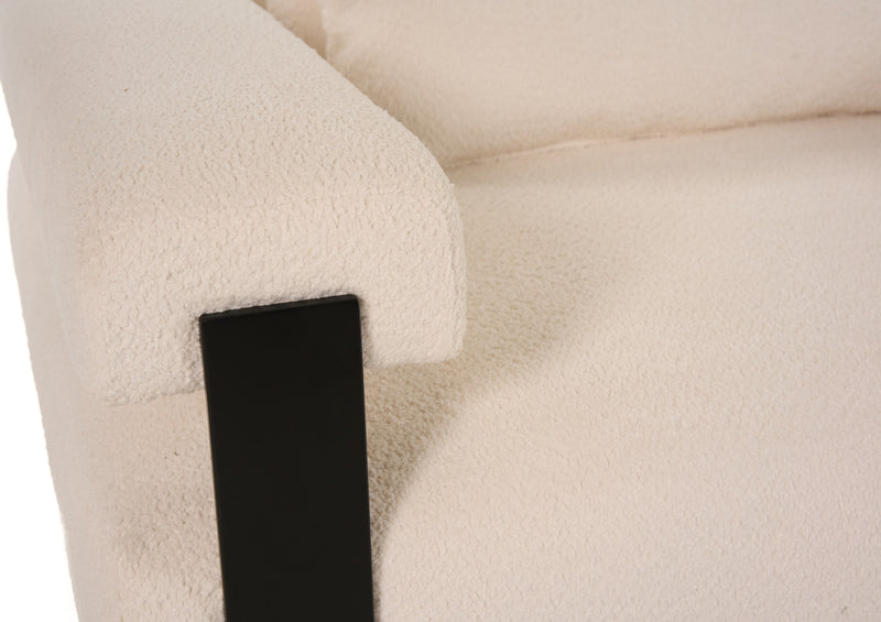 Divani Casa Stratford - Modern Off-White Fabric Accent Chair