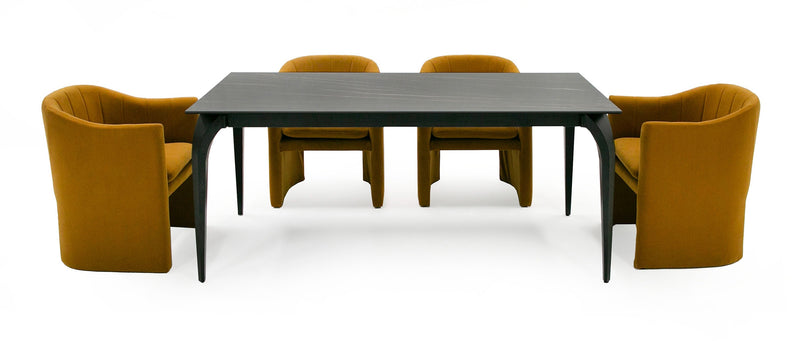 Modrest Suri - Modern Black Ceramic Extendable 71"/94.5"  Dining Table
