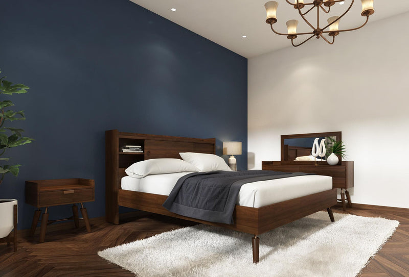 Modrest Sutton - Queen Mid-Century Elisa Acacia Wood Bed