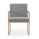 Modrest Suzanne - Modern Grey Fabric + Antique Brass Dining Chair
