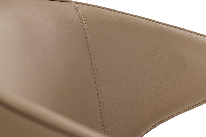 Modrest Suzie - Modern Beige Vegan Leather + Black Dining Chair (Set of 2)