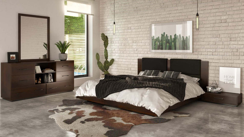 Nova Domus Fantasia - Contemporary Dark Walnut Mirror
