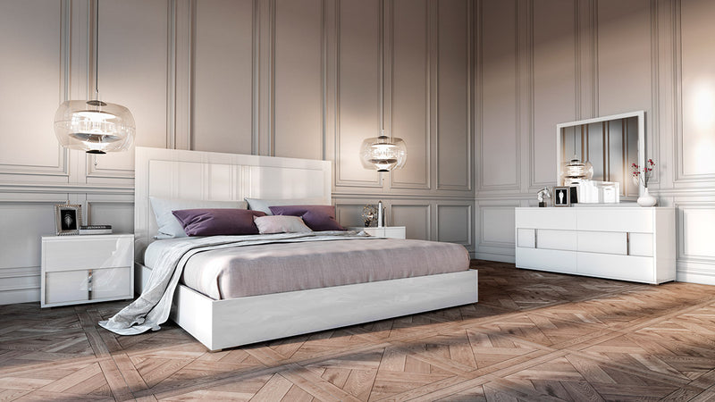 Modrest Nicla Italian Modern White Bed