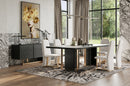 Modrest Tasha - Modern Black Ash + Brushed Gold Buffet