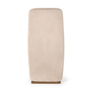 Modrest Tasha - Modern Light Beige Grey Velvet + Brushed Brass Dining Chair (Set of 2)