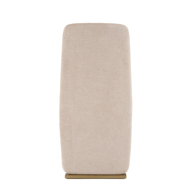 Modrest Tasha - Modern Beige Linen + Brushed Brass Dining Chair (Set of 2)