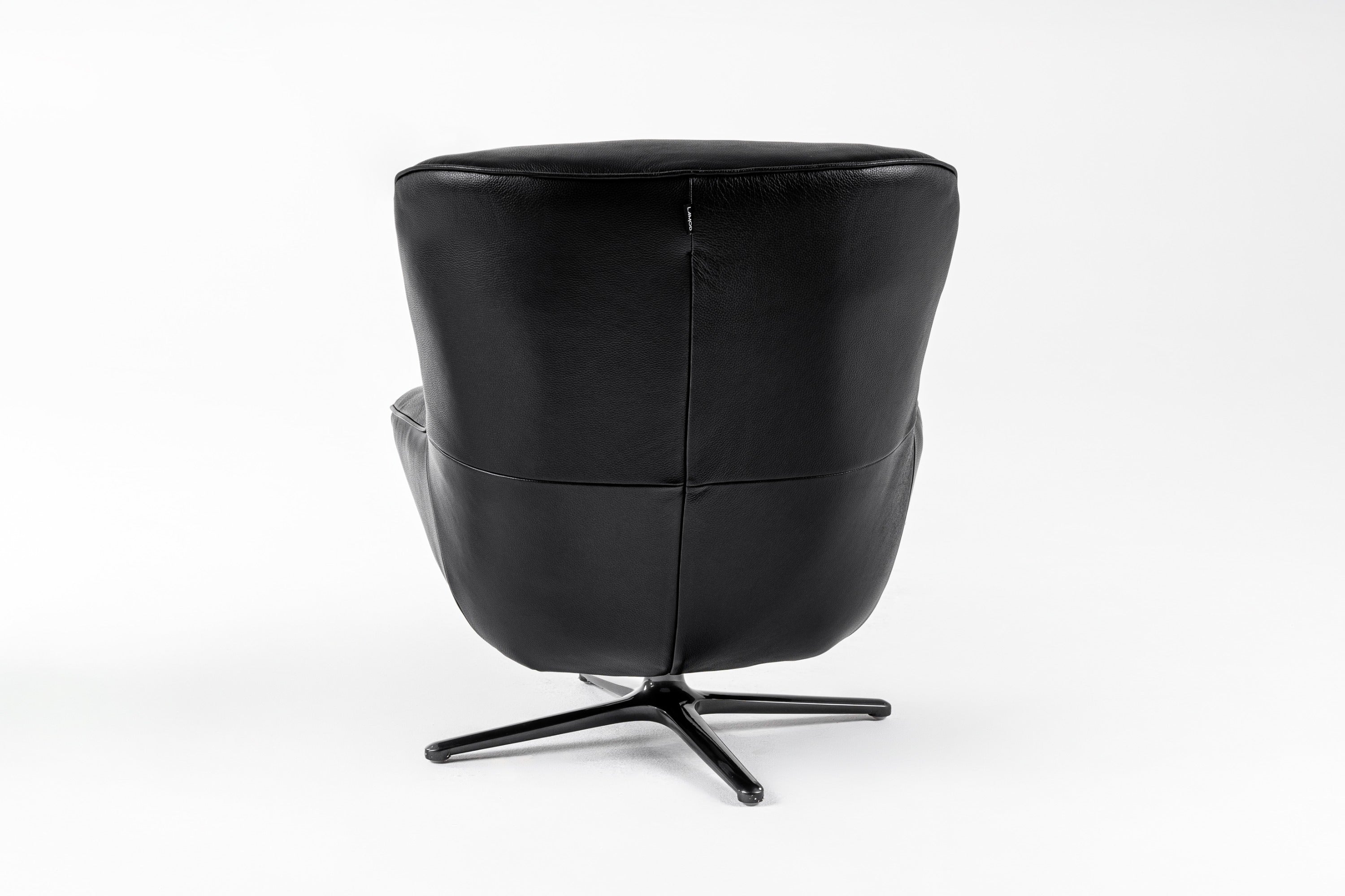 Modrest Theo - Modern Black Leather Accent Chair