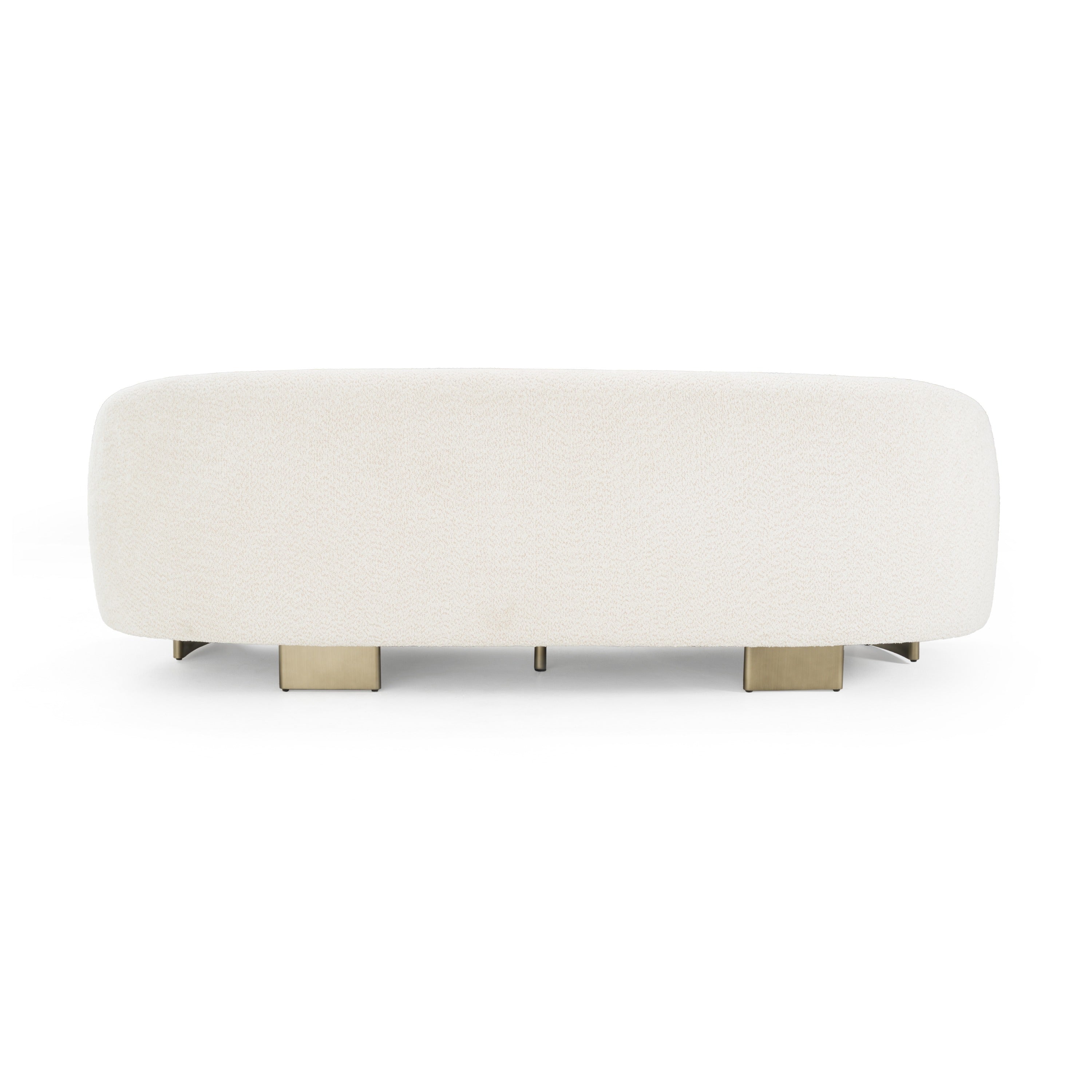 Divani Casa Thrive - Modern Beige Fabric + Antique Brass Sofa