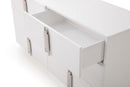 Modrest Token - Modern White & Stainless Steel Dresser