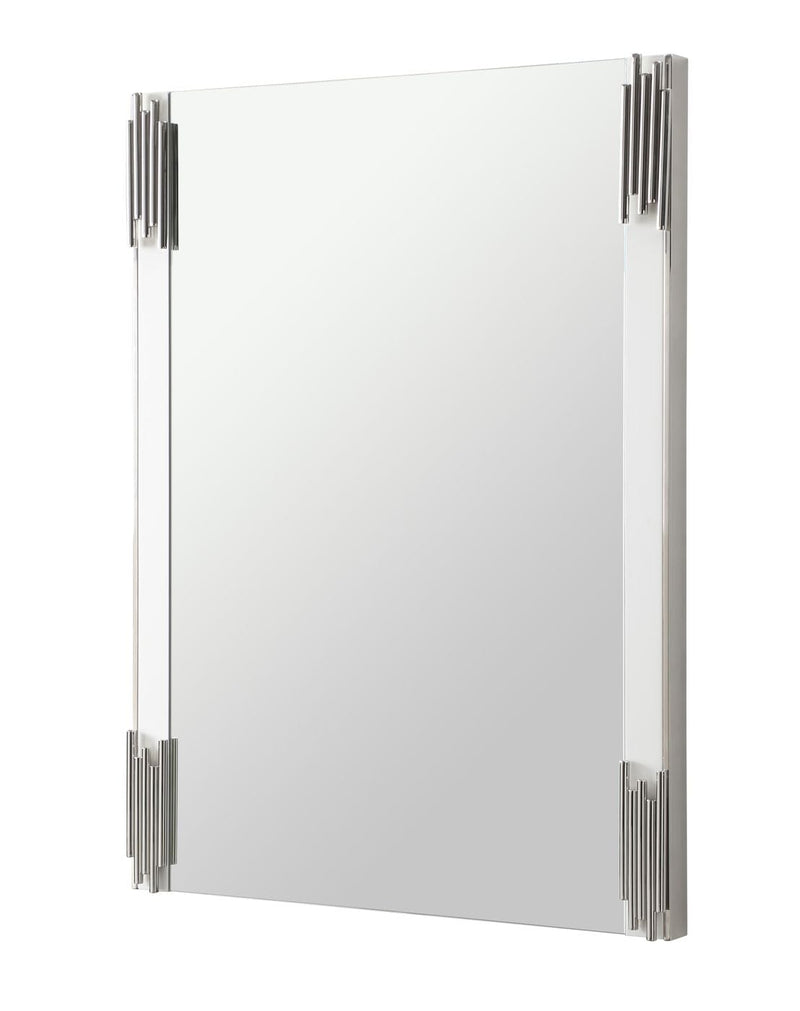 Modrest Token - Modern White & Stainless Steel Mirror