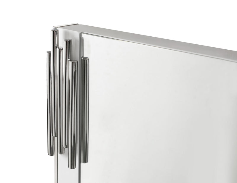 Modrest Token - Modern White & Stainless Steel Mirror