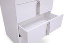Modrest Token - Modern Glossy White & Stainless Steel Chest