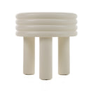 Modrest Townley - Contemporary White Round End Table