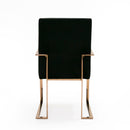 Modrest Trea - Modern Black Velvet & Rosegold Dining Chair