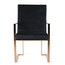 Modrest Trea - Modern Black Velvet & Rosegold Dining Chair