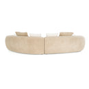 Divani Casa Trevor - Modern Tan Fabric Curved Sectional