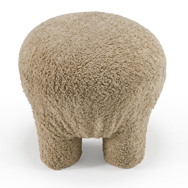 Divani Casa Trevor - Modern Tan Fabric Ottoman
