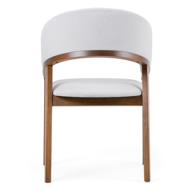 Modrest Truman - Mid-Century Modern Grey + Walnut Dining Chair