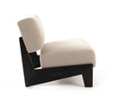 Modrest Tucker - Mid-Century Modern Light Grey Fabric + Black Walnut Accent Chair