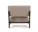 Modrest Tucker - Mid-Century Modern Light Grey Fabric + Black Walnut Accent Chair