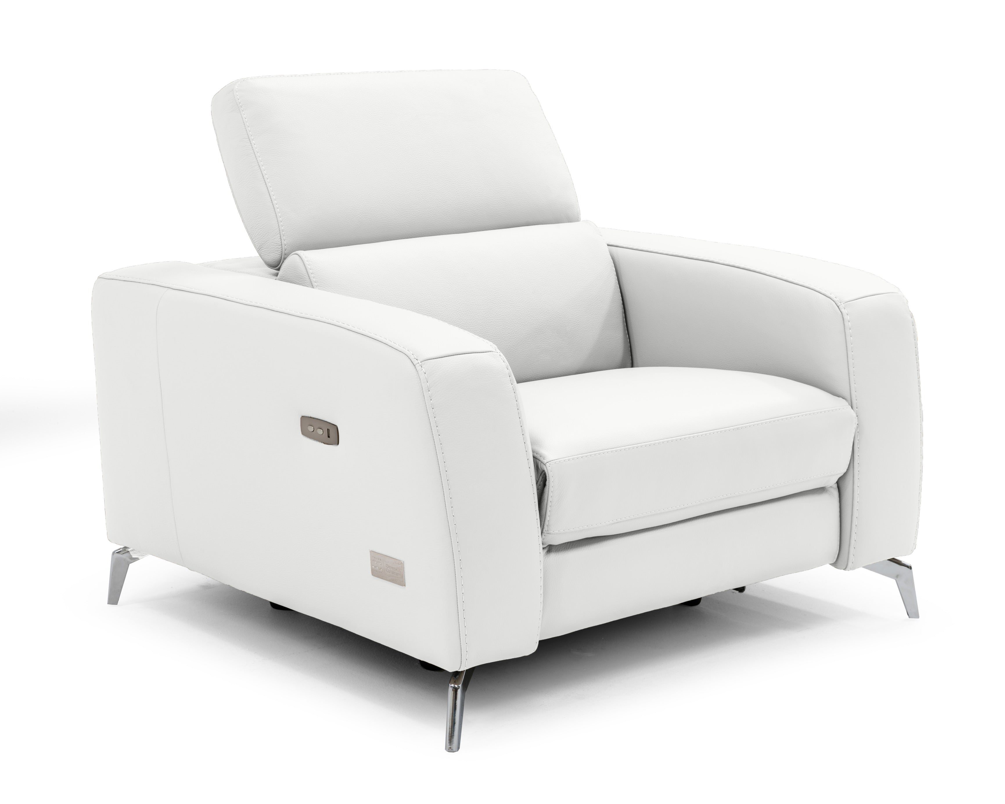 Lamod Italia Turin - Italian White Leather Recliner Chair