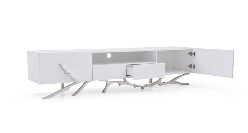 Modrest Legend 79"-Wide Modern White TV Stand