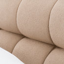 Divani Casa Tyree - Modern Tufted Sand Fabric Bed